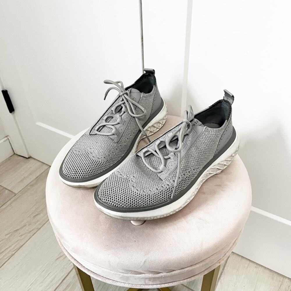 Cole Haan Men's 2.ZERØGRAND Stitchlit Gray Oxford Sneakers Size 10.5